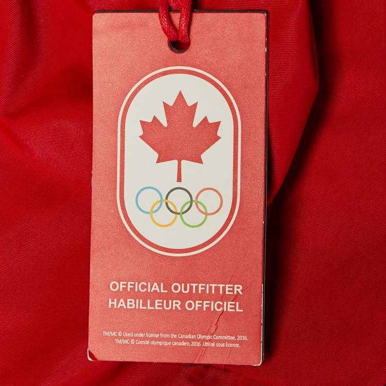 Pre Owned DSQUARED2  X Hudson's Bay Red Printed Cotton & Nylon Olympic Opening Ceremony Popdium Jacket L