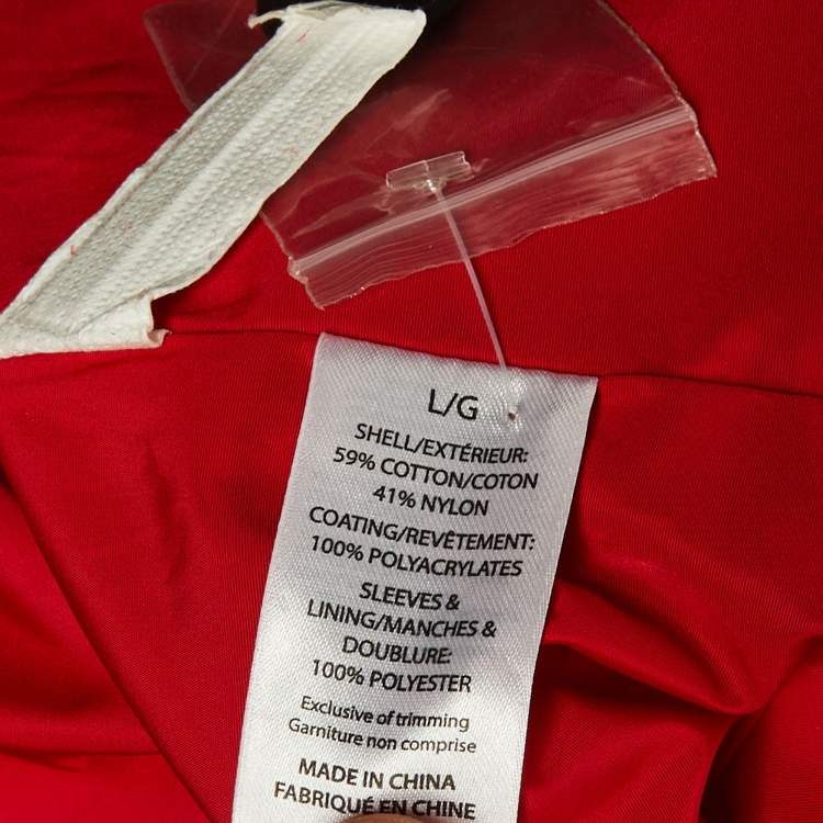 Pre Owned DSQUARED2  X Hudson's Bay Red Printed Cotton & Nylon Olympic Opening Ceremony Popdium Jacket L