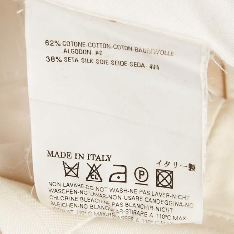 Pre Owned Dsquared2 Cream Cotton Blend Capri Trousers M