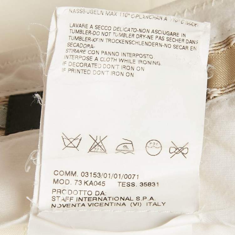 Pre Owned Dsquared2 Cream Cotton Blend Capri Trousers M