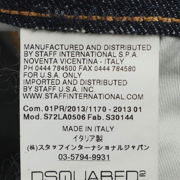 Pre Owned Dsquared2 Blue Washed Denim Chain Link Jeans M