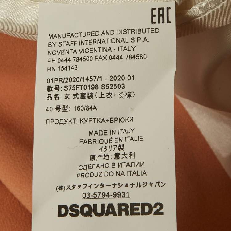 Pre Owned Dsquared2 Pink Crepe Lady Oscar Suit S