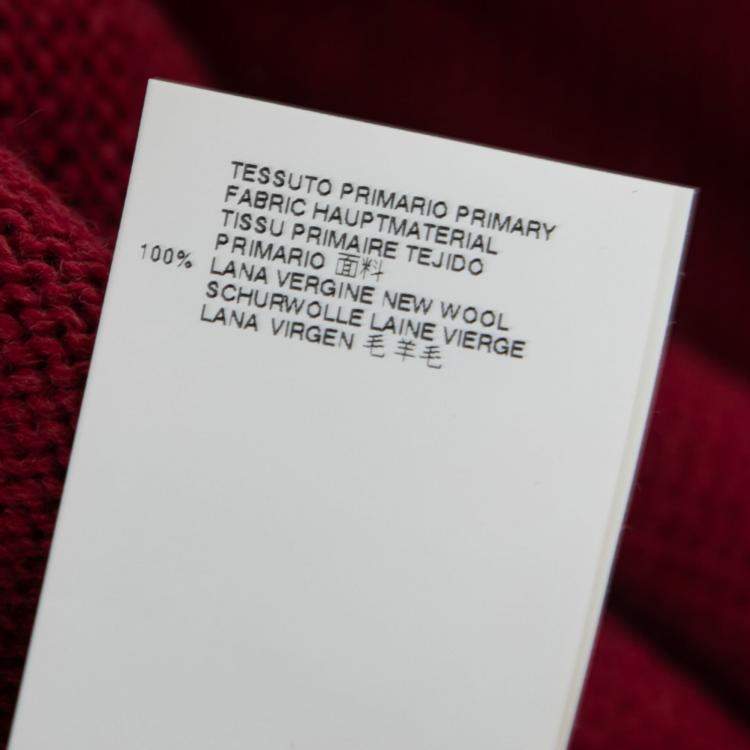 Pre Owned Dsquared2 Wine Red Ribbed Knit Sleeveless Fringed Sheath Dress M