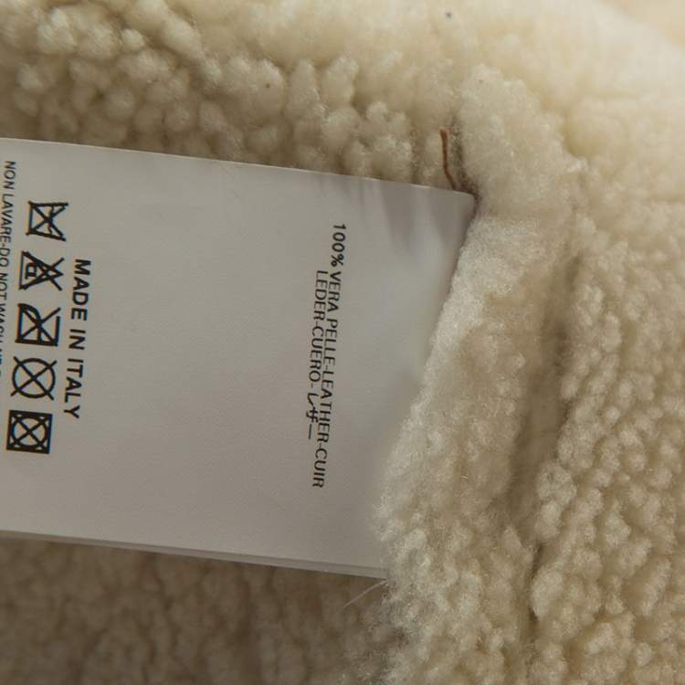 Pre Owned Dsquared2 Brown Suede Shearling Jacket M