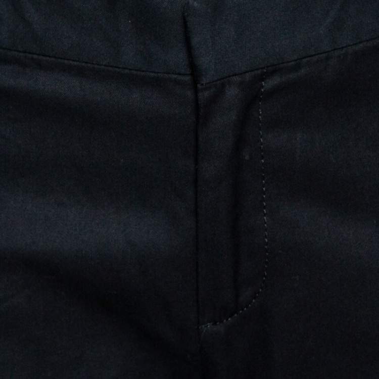 Pre Owned Dsquared2 Black Cotton Tapered Trousers M