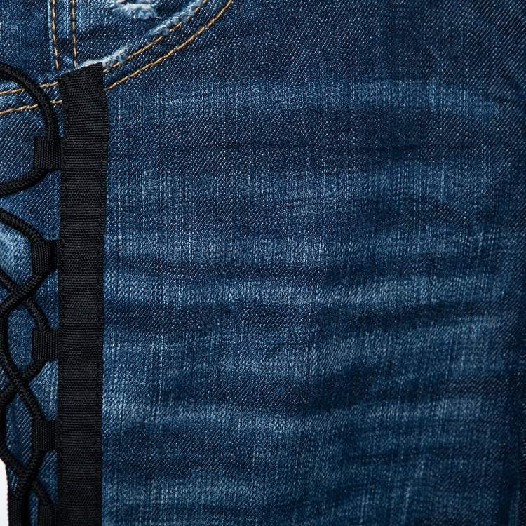 Pre Owned Dsquared2 Navy Blue Denim Tie Detail Deana Jeans S