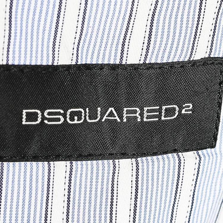 Pre Owned Dsquared2 Vintage Khaki Cotton Distressed Utility Jacket XXS