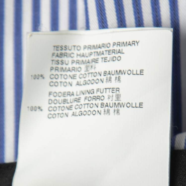 Pre Owned Dsquared2 Blue Striped Cotton Pleated Skirt M