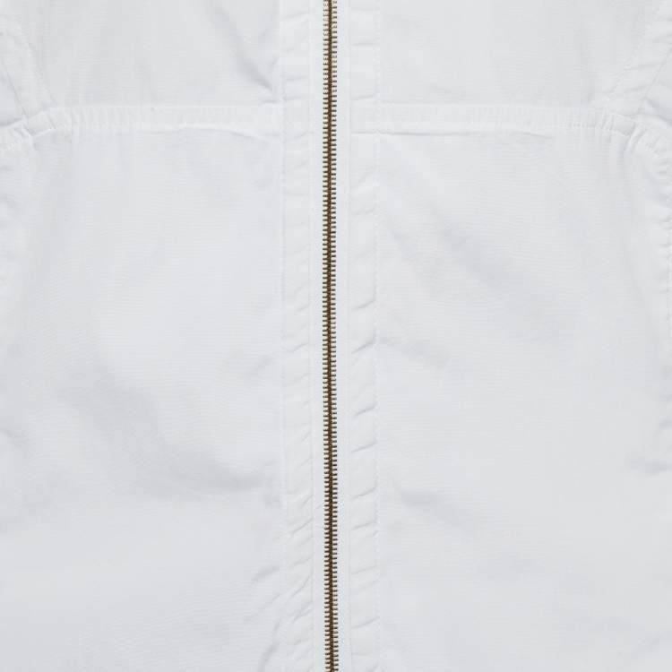Pre Owned Dsquared2  White Cotton Zip Front Shirt L