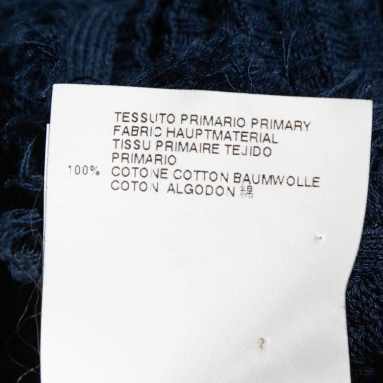 Pre Owned Dsquared2 Navy Blue Knit Open Front Shrug L