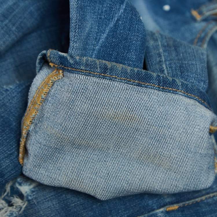 Pre Owned Dsquared2 Blue Washed & Distressed Denim Cool Girl Jeans M