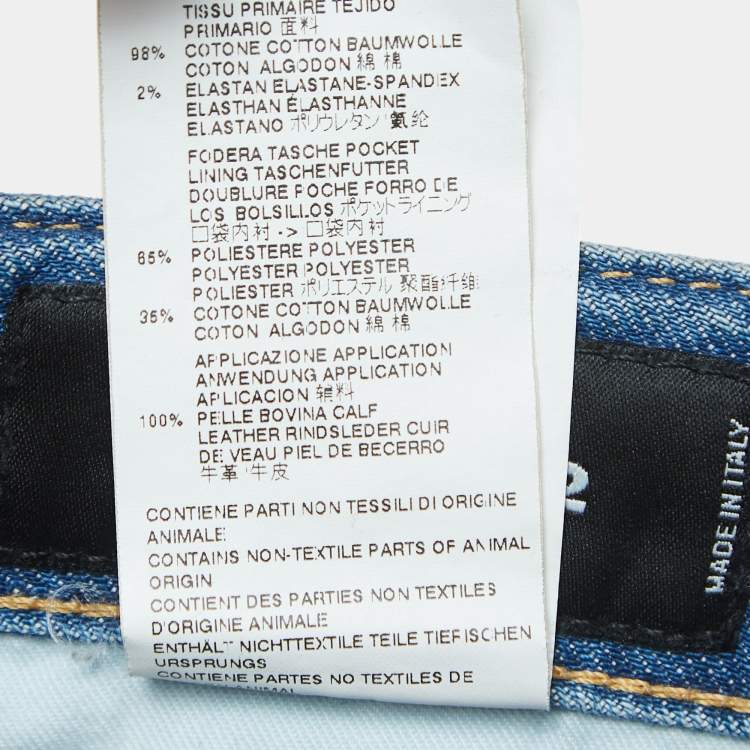 Pre Owned Dsquared2 Blue Washed & Distressed Denim Cool Girl Jeans M