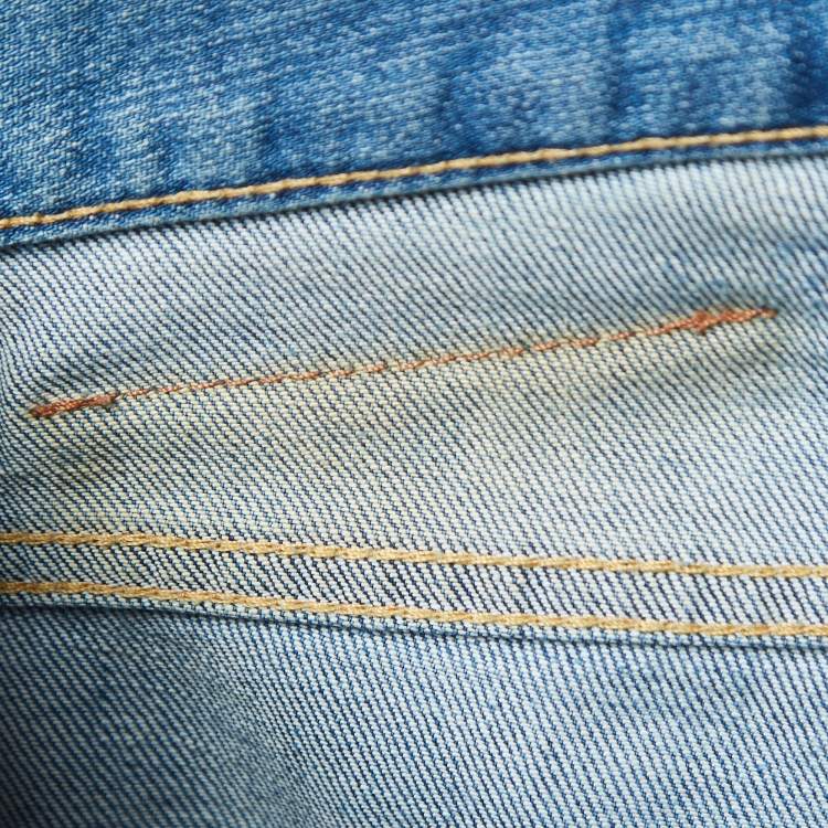 Pre Owned Dsquared2 Blue Washed & Distressed Denim Cool Girl Jeans M
