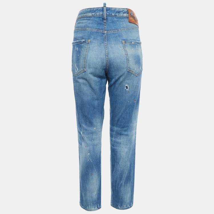 Dsquared2 Blue Washed & Distressed Denim Cool Girl Jeans M