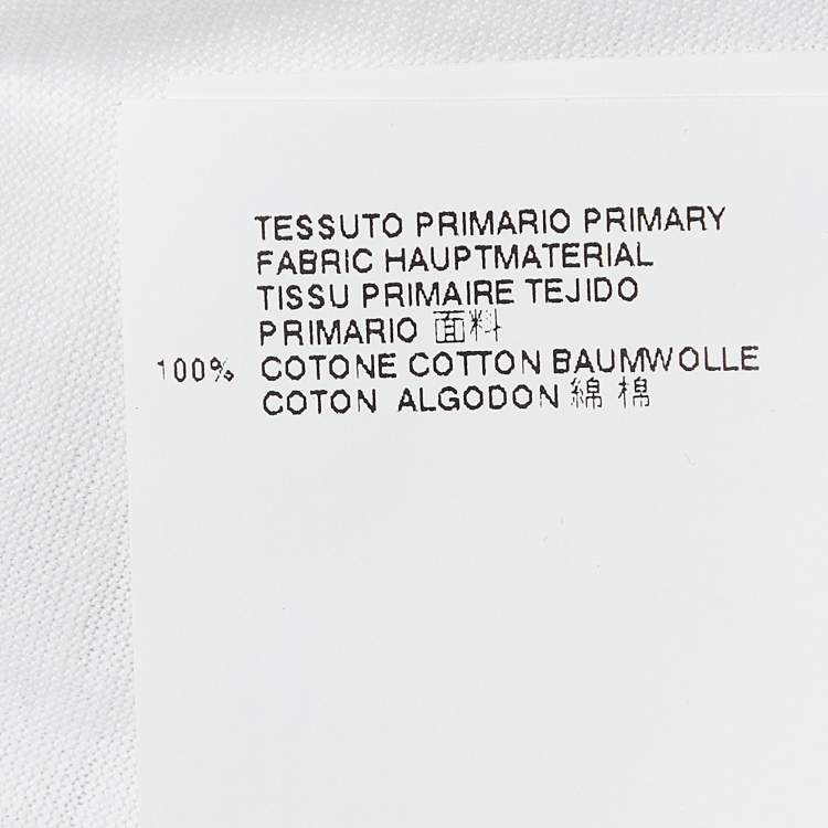 Pre Owned Dsquared2 White Digital Print Cotton Half Sleeve T-Shirt L
