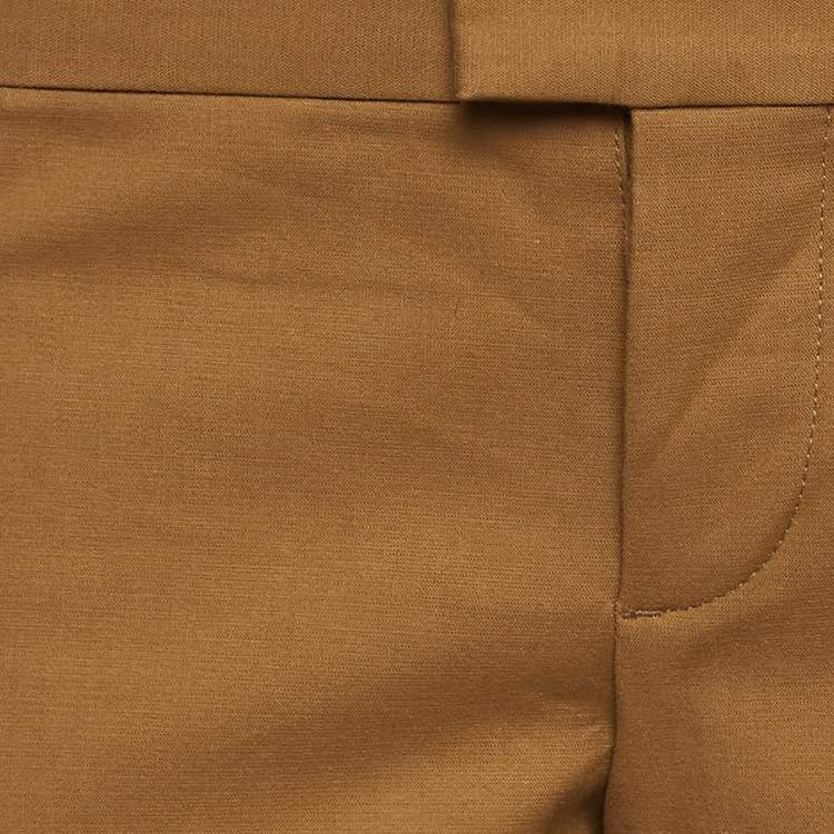 Pre Owned Dsquared2 Brown Cotton Formal Trousers M