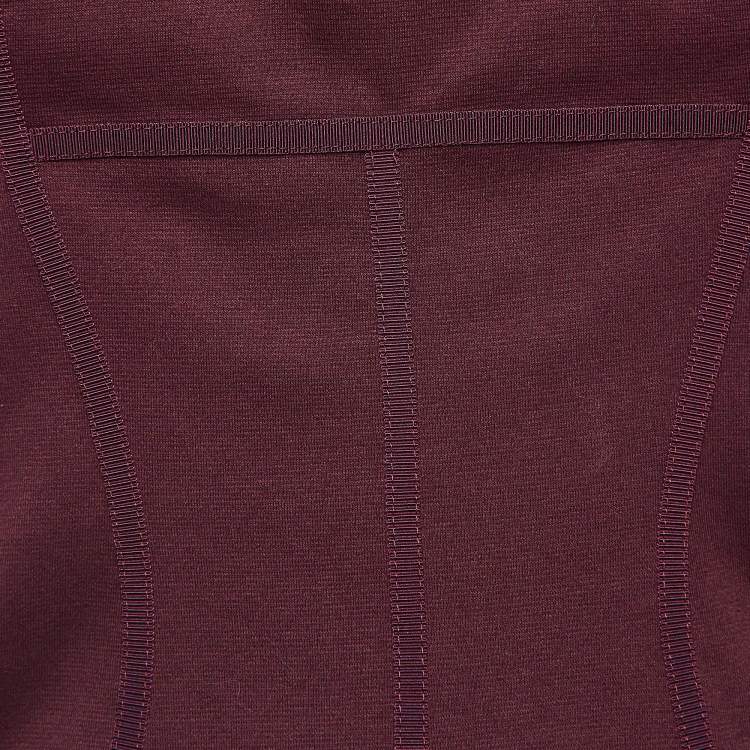 Pre Owned Dsquared2 Burgundy Cotton Knit Mini Dress M