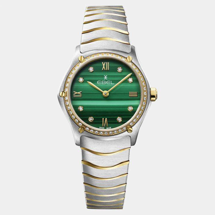 Pre Owned Ebel Green Stainless Steel Sport Classic Limited Edition 1216561 Quartz Women's Wristwatch