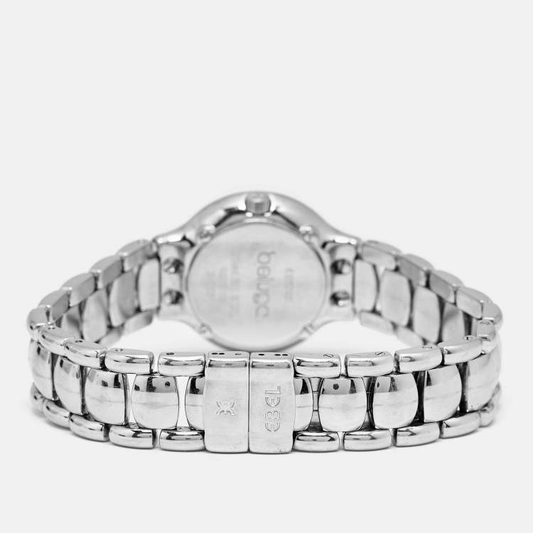 مملوكة مسبقًا Ebel Beluga E9157121 Blue Dial Stainless Steel Women's Wristwatch 27 mm