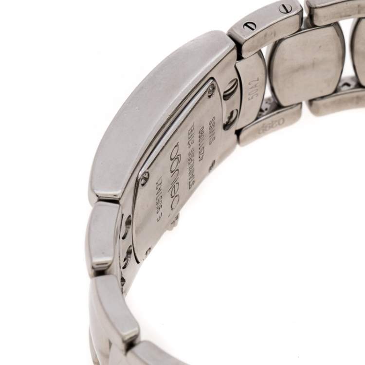 Pre Owned Ebel Mother of Pearl Stainless Steel Beluga Manchette E9057A21 Women's Wristwatch 19 mm
