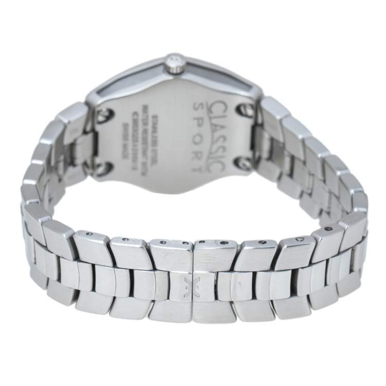 مملوكة مسبقًا Ebel Mother Of Pearl Stainless Steel Diamond Classic Sport 1215983 Women's Wristwatch 27 mm