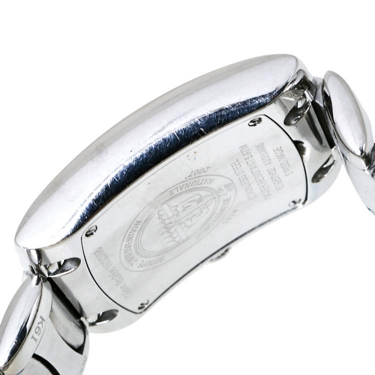 Pre Owned Ebel Silver Stainless Steel Brasilia E9257M32 Women's Wristwatch 27 mm