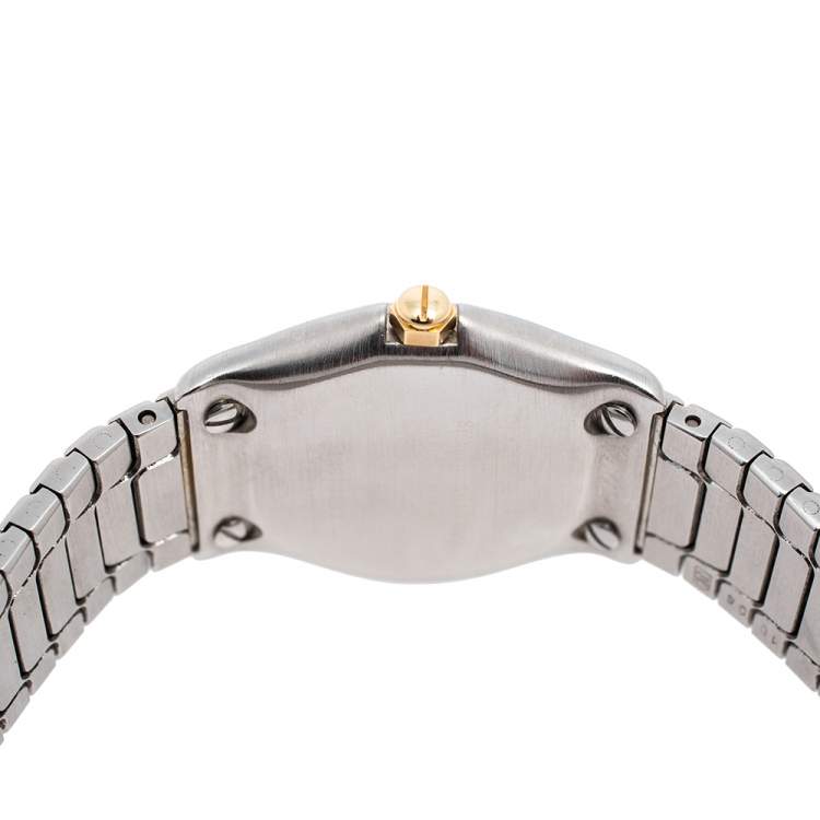 Pre Owned Ebel Grey 18k Yellow Gold Stainless Steel Sport Classique 183908 Women's Wristwatch 28 mm