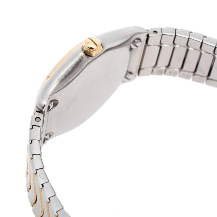 Pre Owned Ebel Grey 18k Yellow Gold Stainless Steel Sport Classique 183908 Women's Wristwatch 28 mm