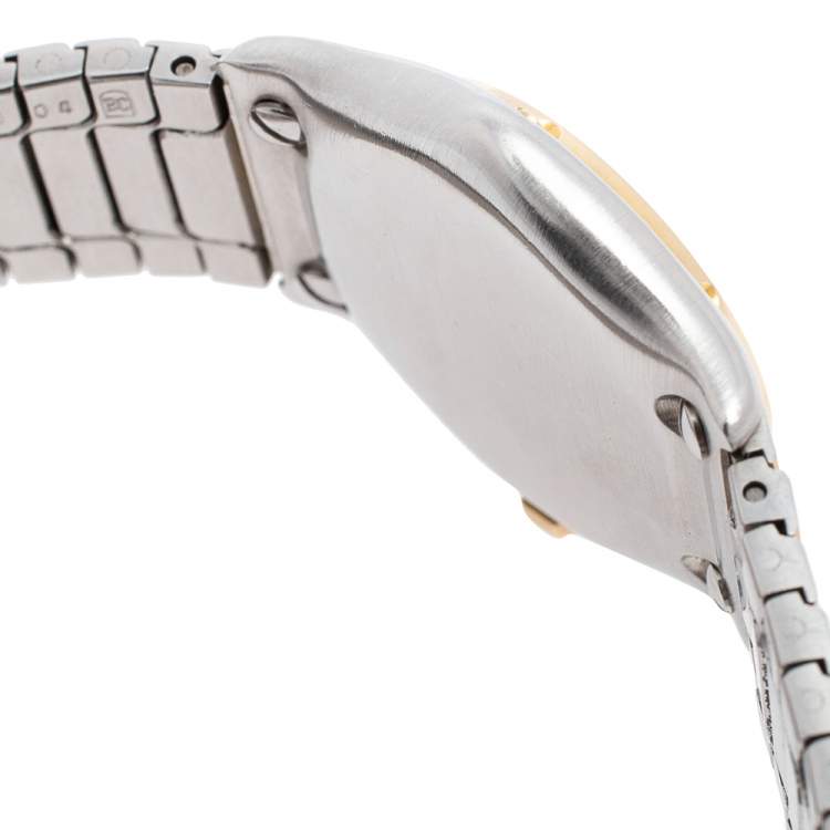 Pre Owned Ebel Grey 18k Yellow Gold Stainless Steel Sport Classique 183908 Women's Wristwatch 28 mm