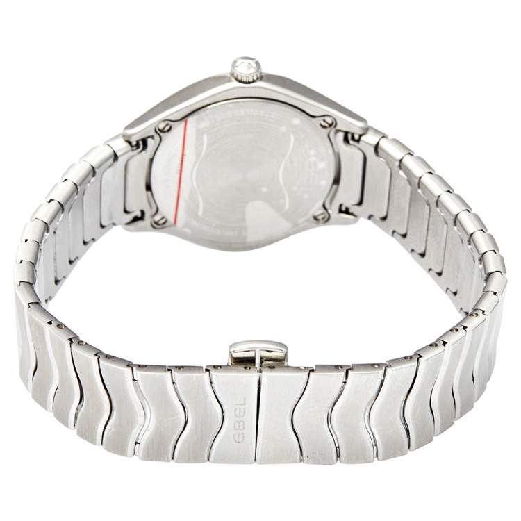 Pre Owned Ebel Silver Stainless Steel Wave 1216191 Women's Wristwatch 30 mm