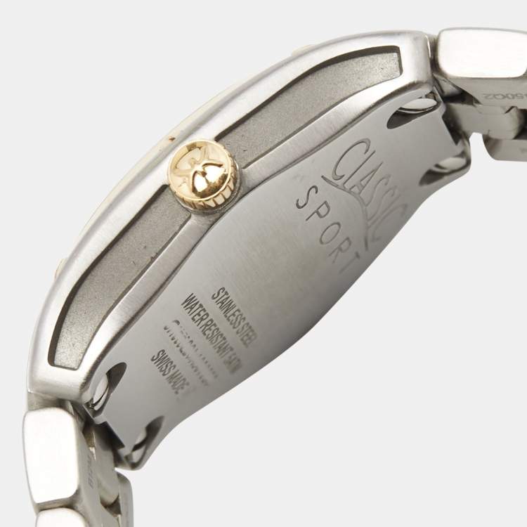 Pre Owned ساعة يد نسائية إبيل كلاسيك سبورت 99450 ستانلس ستيل ذهب أصفر عيار 18 وصدف 28مم