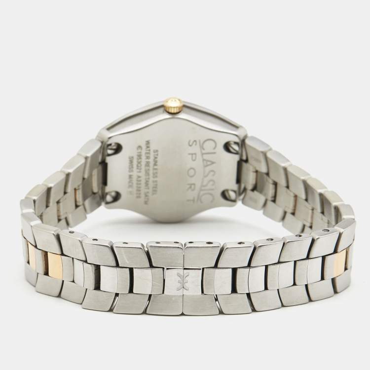 Pre Owned ساعة يد نسائية إبيل كلاسيك سبورت 99450 ستانلس ستيل ذهب أصفر عيار 18 وصدف 28مم