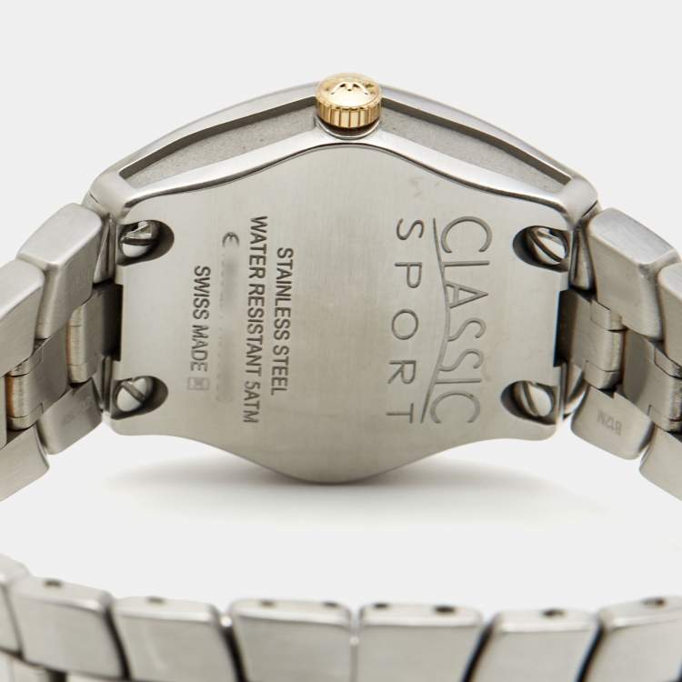 Pre Owned ساعة يد نسائية إبيل كلاسيك سبورت 99450 ستانلس ستيل ذهب أصفر عيار 18 وصدف 28مم