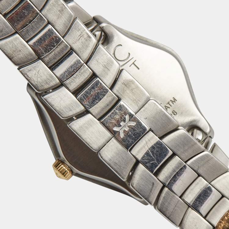 Pre Owned ساعة يد نسائية إبيل كلاسيك سبورت 99450 ستانلس ستيل ذهب أصفر عيار 18 وصدف 28مم