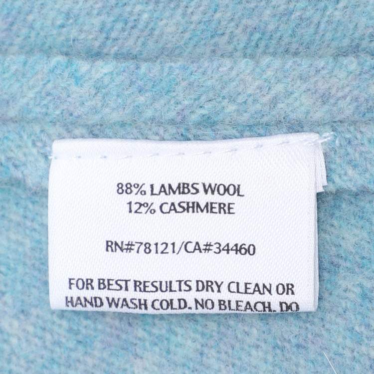 Pre Owned Eileen Fisher Blue Wool Button Front Blazer XXL