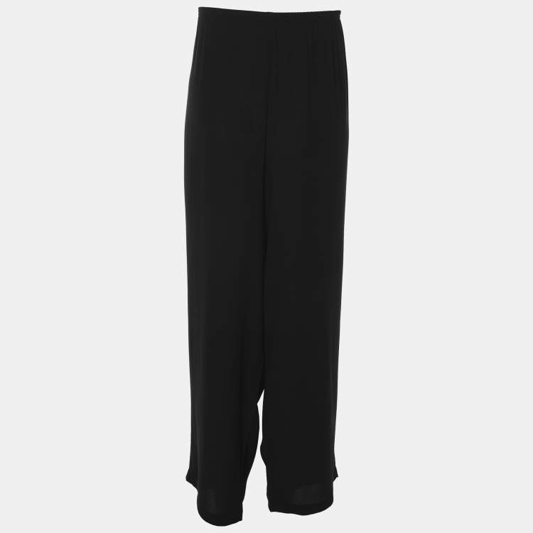 Pre Owned Eileen Fisher Black Silk Trousers XXL