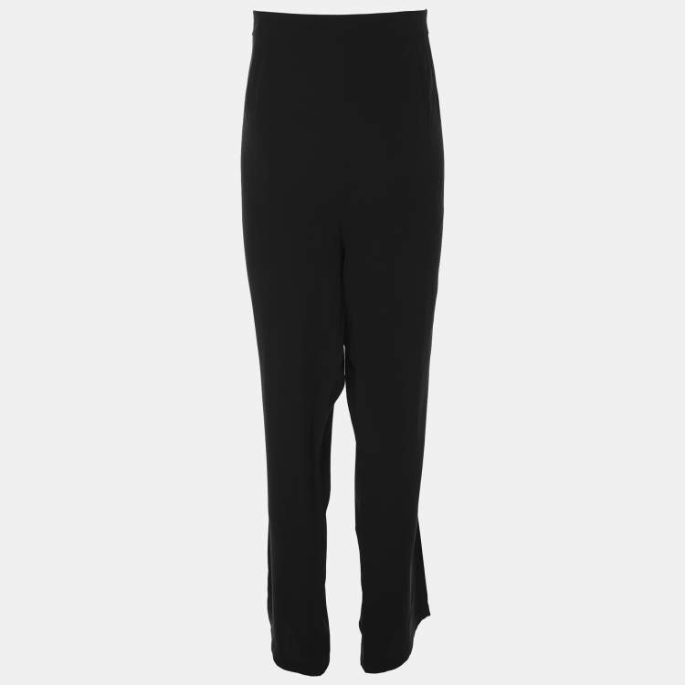 Pre Owned Eileen Fisher Black Silk Trousers XXL