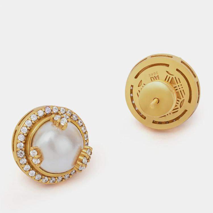 مملوكة مسبقًا Aulerth x Ekaya Banaras Opaline ivory studs
