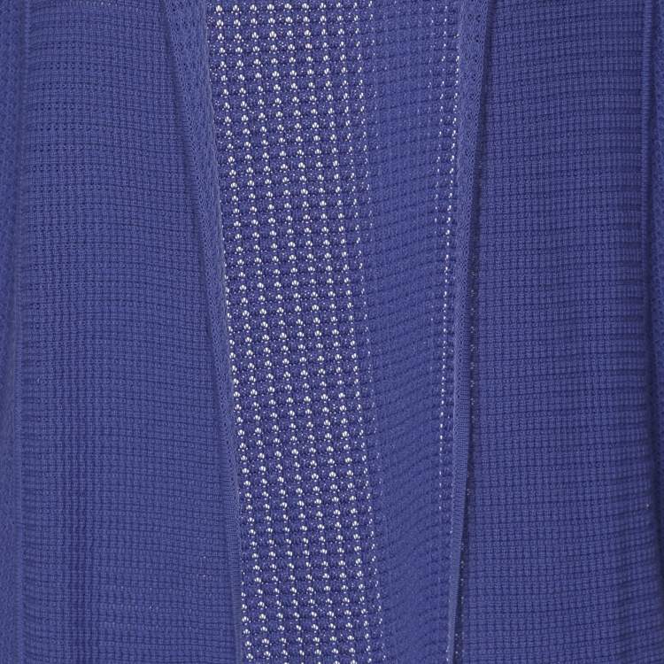 Pre Owned Elena Miro Blue Knit Cardigan L