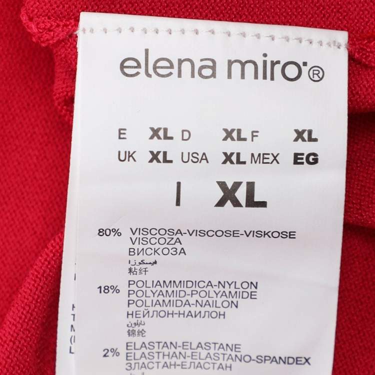Pre Owned Elena Miro Pink Jersey Sequined Twinset Cardigan XL