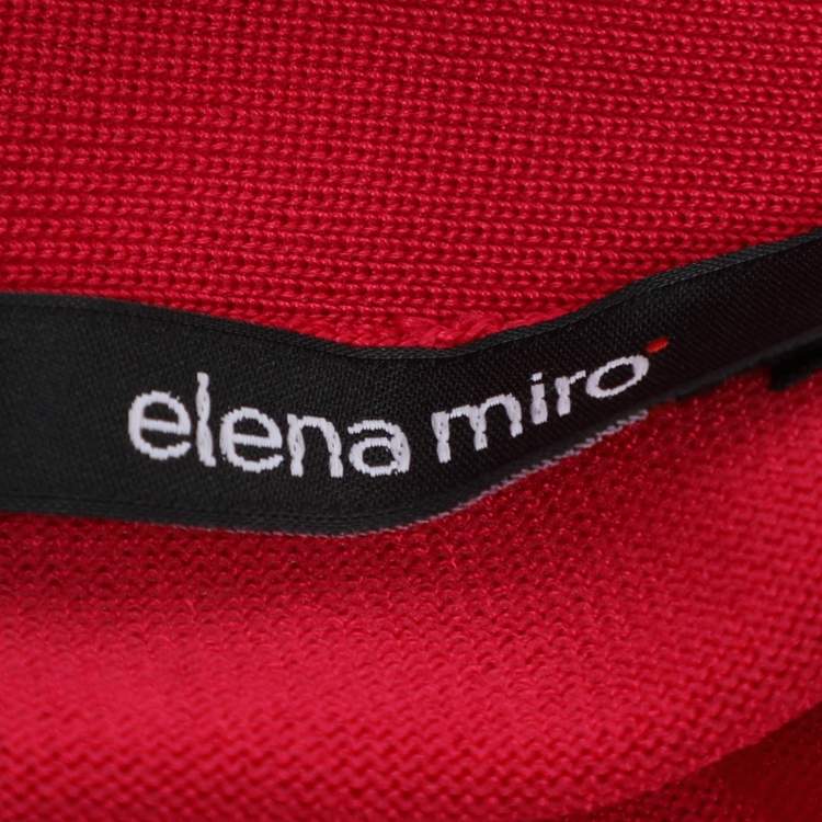 Pre Owned Elena Miro Pink Jersey Sequined Twinset Cardigan XL