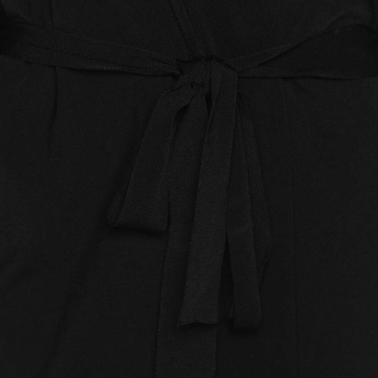 Pre Owned Elena Miro Black Stretch Knit Cardigan XL