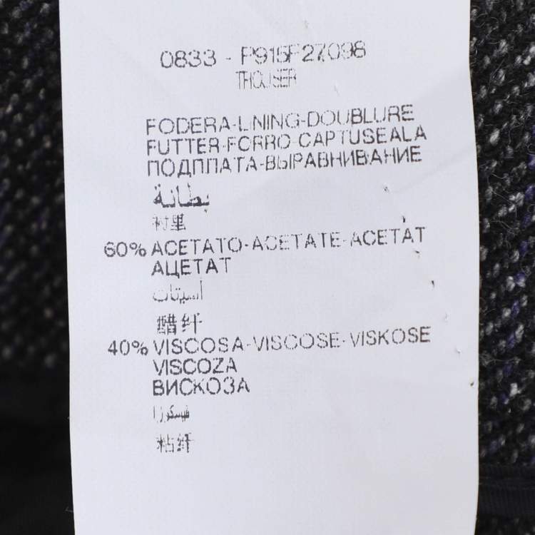 مملوكة مسبقًا Elena Miro Grey Wool Blend Loose Trourser XL