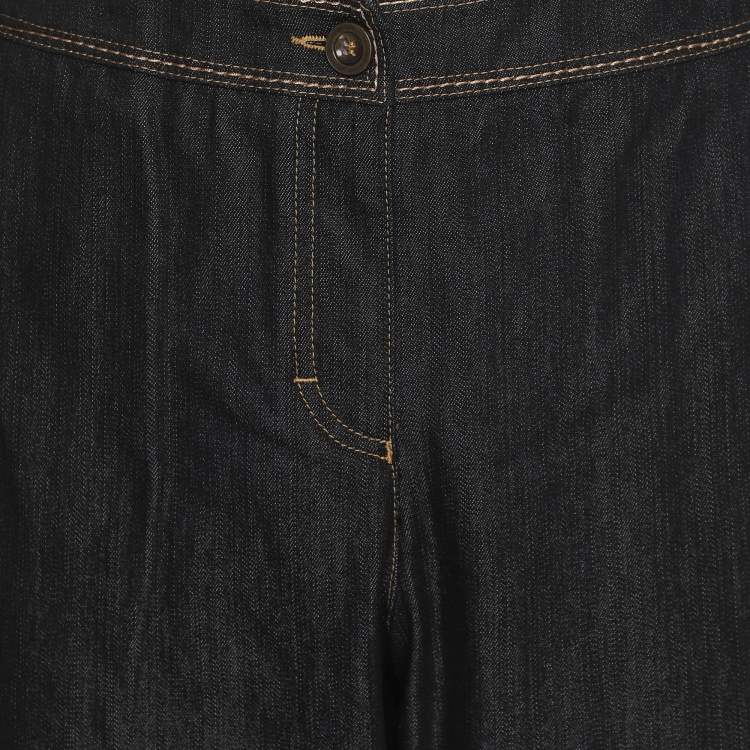 Pre Owned Elena Mira Dark Grey Denim Stretch Jeans XL