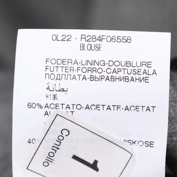 مملوكة مسبقًا Elena Miro Grey Linen Marble Stirup Long Sleeve Shirt L