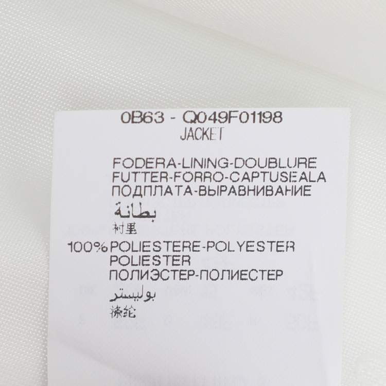 Pre Owned Elena Miro White Satin Single Breasted Blazer L