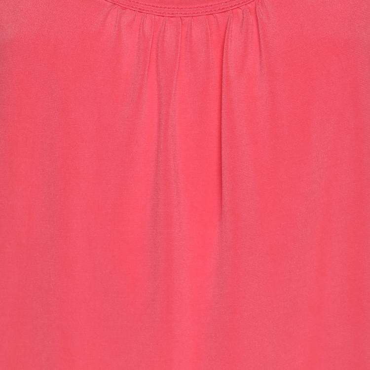 Pre Owned Elena Miro Pink Jersey Sleeveless Top XL