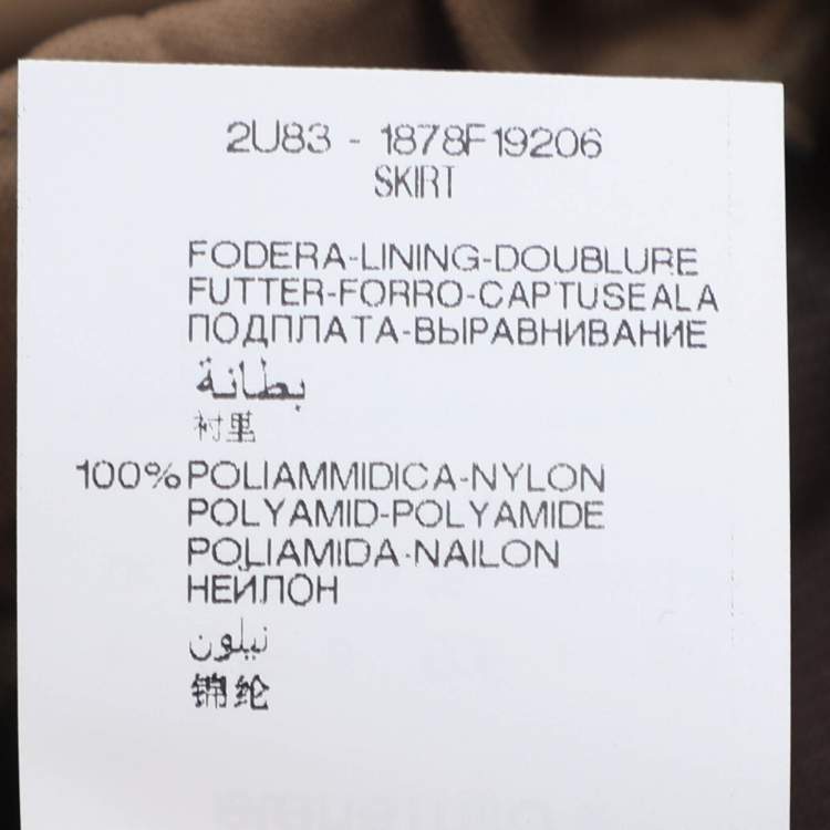 مملوكة مسبقًا Elena Miro Khaki Jersey Belted Midi Skirt XL