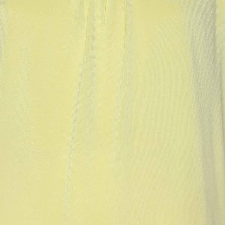 Pre Owned Elena Miro Yellow Jersey Sleeveless Top XL