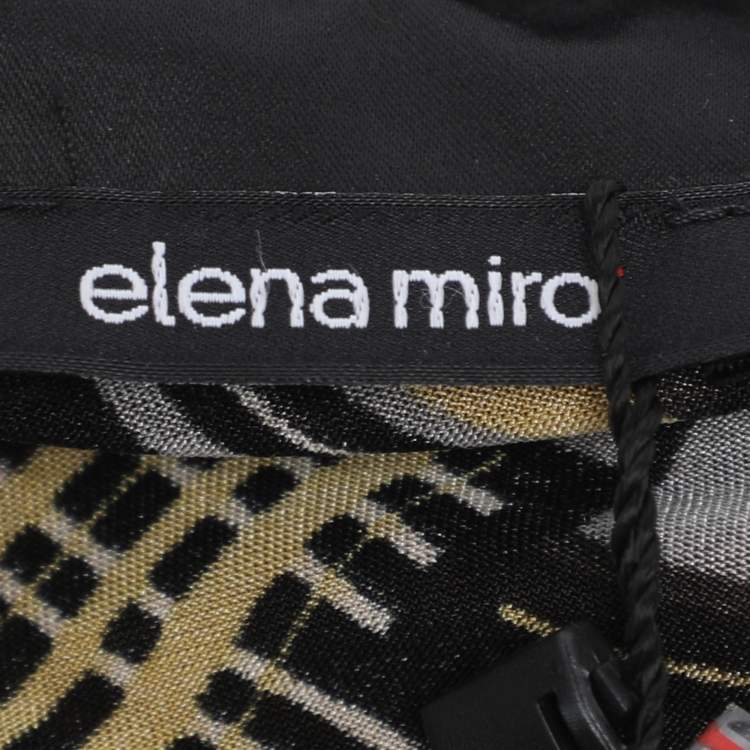 Pre Owned Elena Miro Multicolor Printed Jersey Full Sleeve T-Shirt XXL